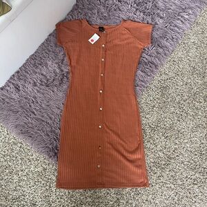 Rainbow Light Burnt Orange Ridge Dress